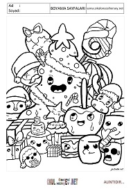 Doodle boyama sayfaları